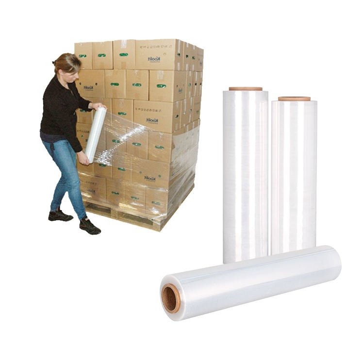 (rouleau Stretch Pallet Film Adhesive Plastic PE Free Transparent Moisture Proof Soft Packaging Film Stretch Wrap Casting Yalan