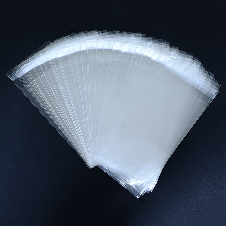 Transparent Recyclable Plastic Packaging cellophane bag BOPP clear self adhesive seal plastic bags in stock poly bag