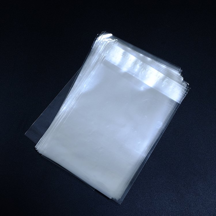 Transparent Recyclable Plastic Packaging cellophane bag BOPP clear self adhesive seal plastic bags in stock poly bag
