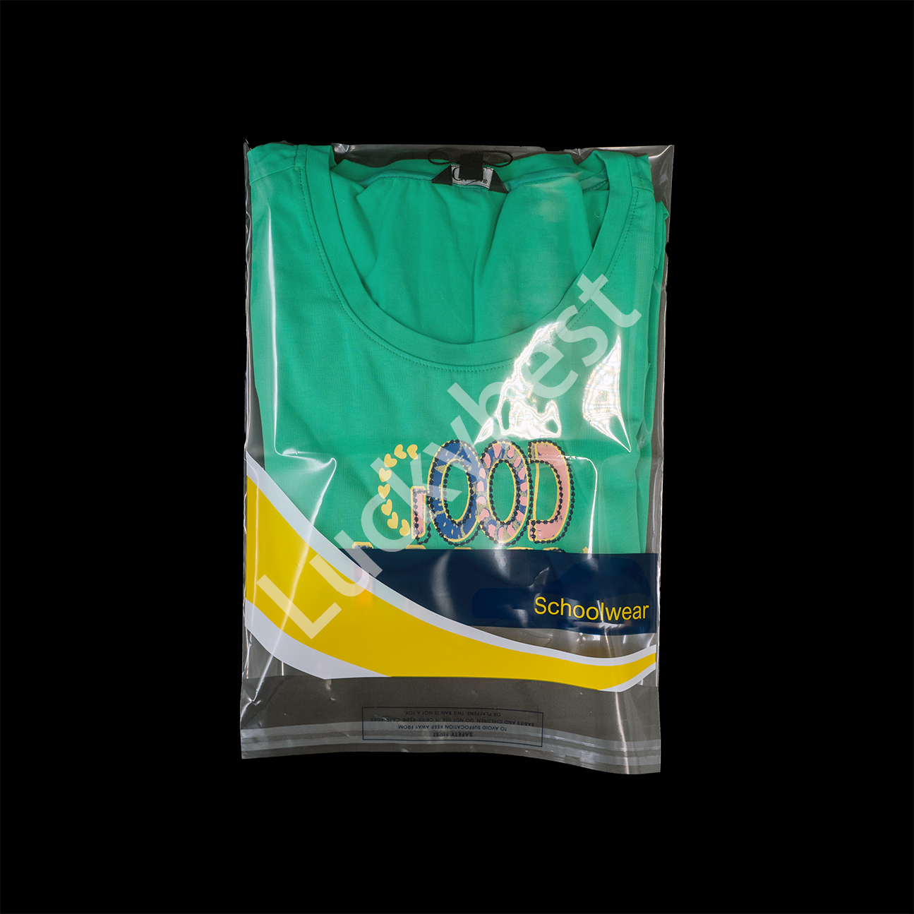 self-adhesive biodegradable custom logo transparent clear clothing food plastic packaging bag with adhesive tape for clothes