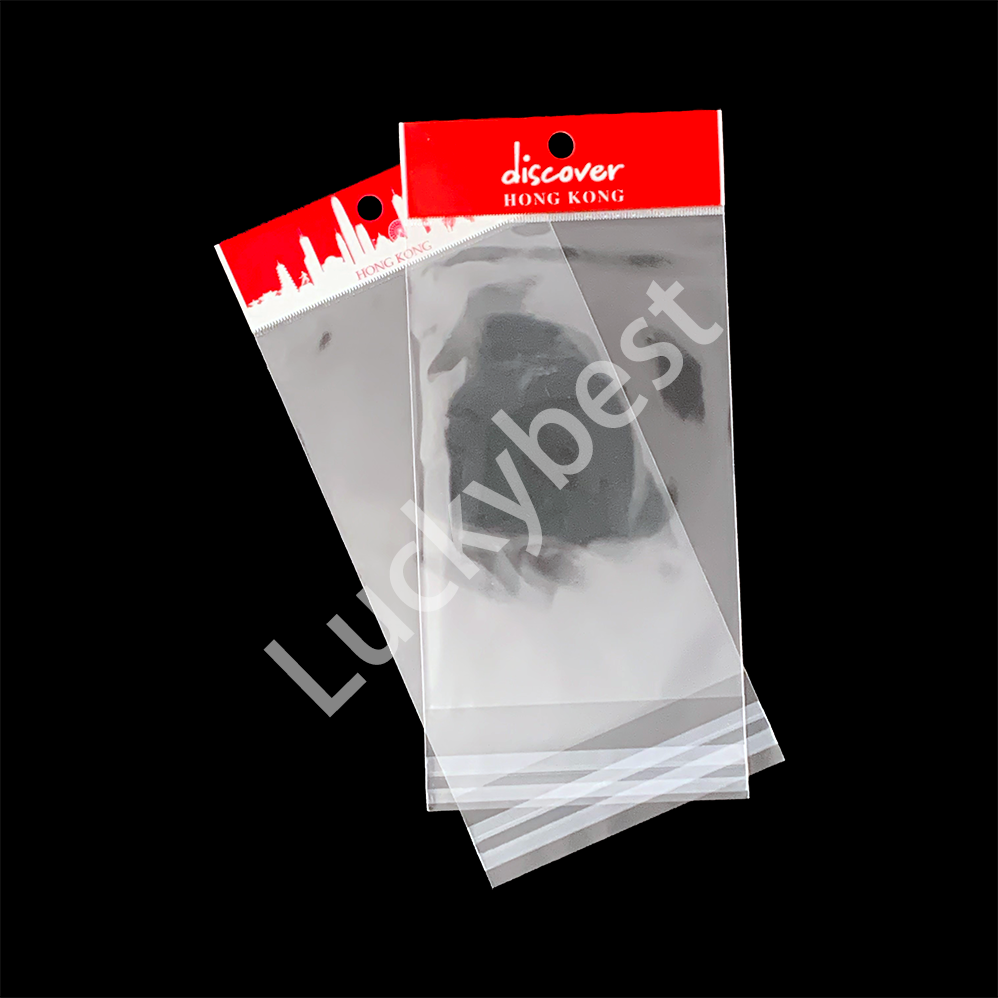 self-adhesive biodegradable custom logo transparent clear clothing food plastic packaging bag with adhesive tape for clothes