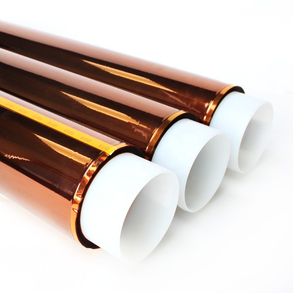 1- Polyimide Pi Film with Silicone Glue ESD Kaptons Self Adhesive Tape Log Roll Jumbo Roll Factory Supplier Manufacturer
