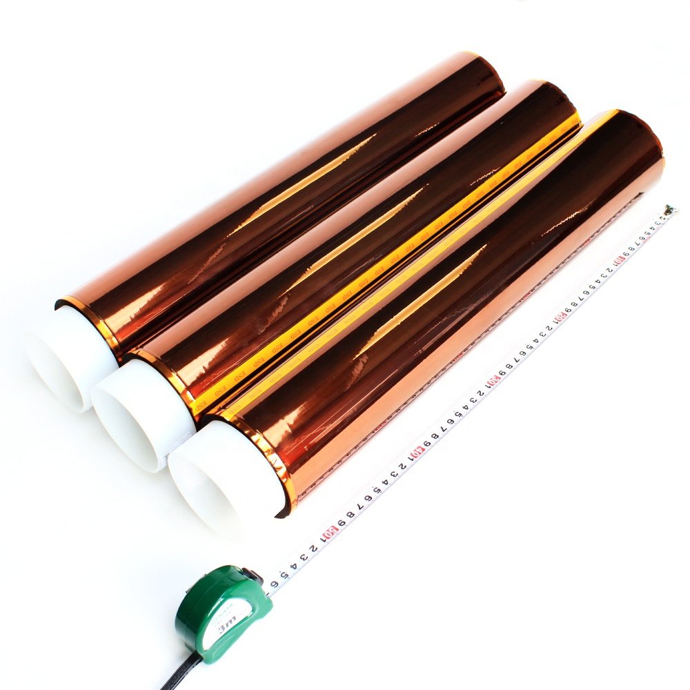 1- Polyimide Pi Film with Silicone Glue ESD Kaptons Self Adhesive Tape Log Roll Jumbo Roll Factory Supplier Manufacturer