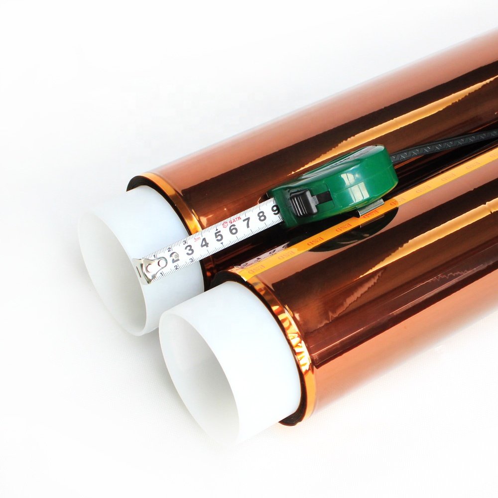 1- Polyimide Pi Film with Silicone Glue ESD Kaptons Self Adhesive Tape Log Roll Jumbo Roll Factory Supplier Manufacturer