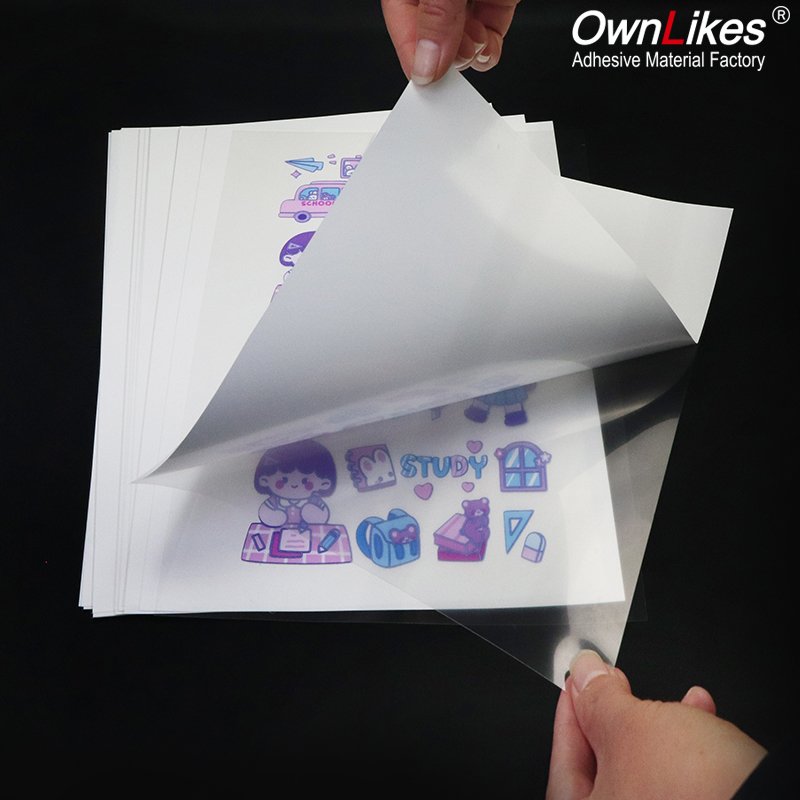 Label Inkjet Stickers Vinyl Sticker Paper Clear Backing Transparent Printable Clear Self Adhesive A4 Waterproof Shenzhen Strong