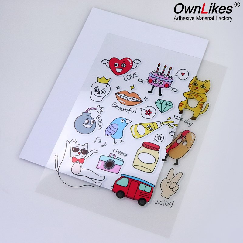 Label Inkjet Stickers Vinyl Sticker Paper Clear Backing Transparent Printable Clear Self Adhesive A4 Waterproof Shenzhen Strong