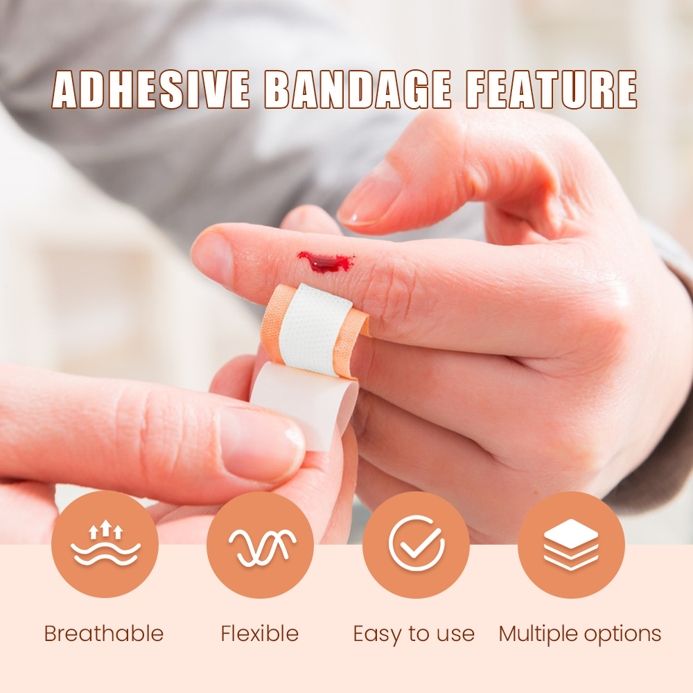 Wholesale Flexible Fabric Adhesive Bandages Breathable Elastic Knuckle Bandages Assorted Bulk Fingertip Wound Plaster