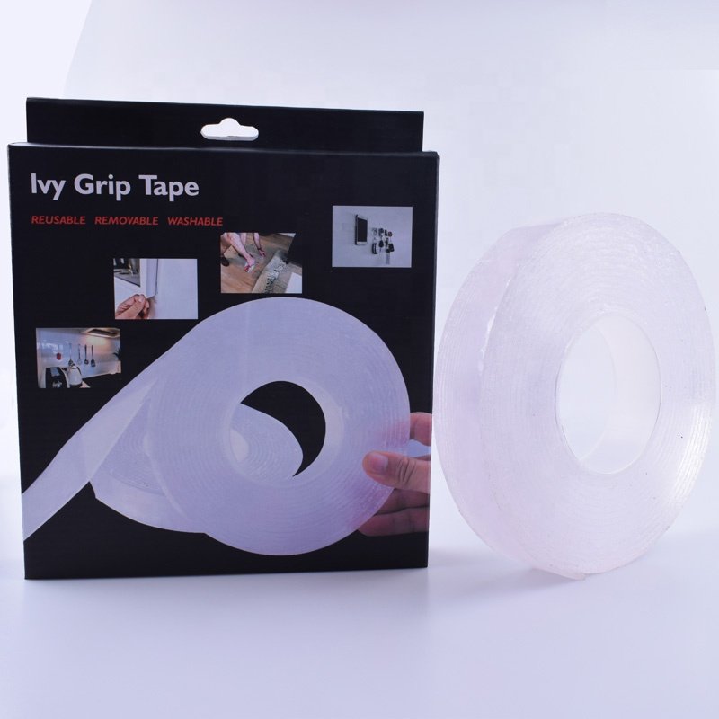 Multifunctional Double Sided Washable Adhesive Removable Transparent Grip Tape Free Sample Nano Tape Bubble
