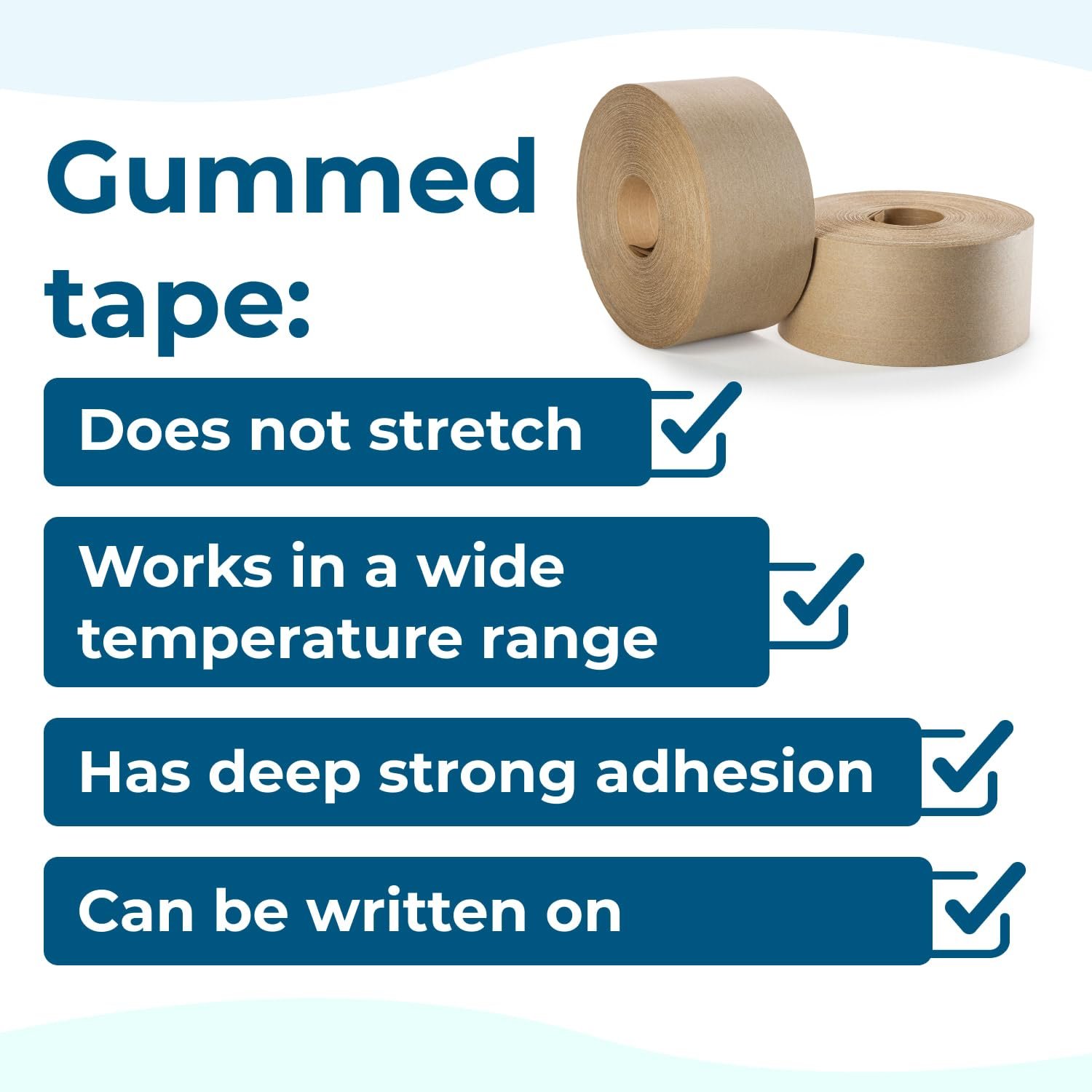 Reinforced Kraft Paper Tape,Self Adhesive Paper Gummed Packing Tape for Heavy Duty Packing,Shipping,Moving and Storage Tape