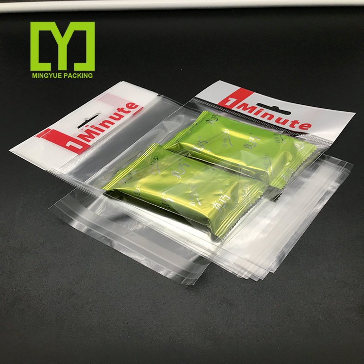 Custom Printed Self Adhesive Plastic Opp Bag with Header Sealing Plastic Packing OPP Poly Bag craft jewelry clothes packaging