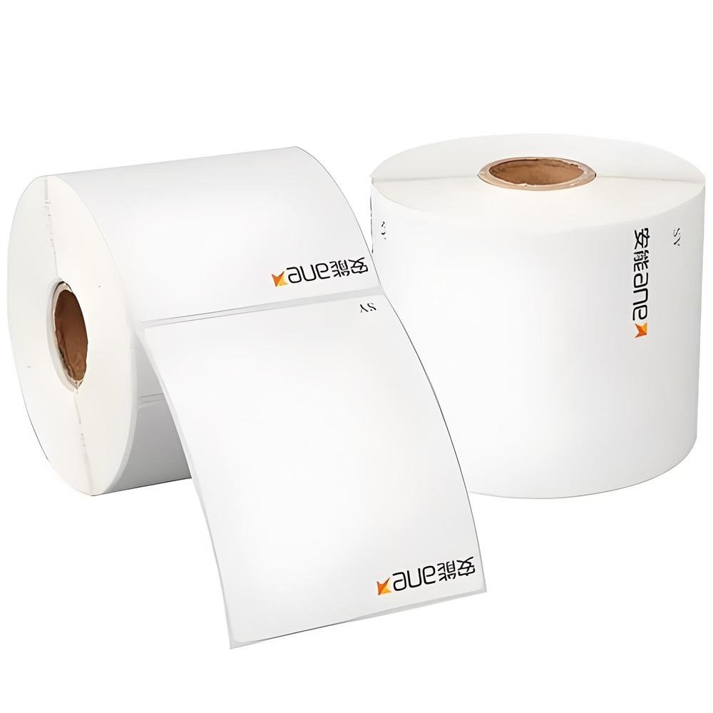 Factory direct adhesive thermal paper custom shipping labels barcode paper papier thermique thermal roll for warning stick paper