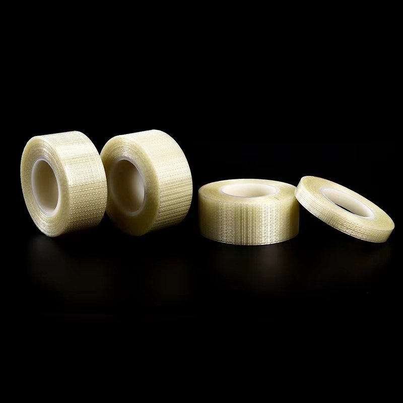 Mini Roll Filament Tape Strong Adhesive Directional Reinforced Fiberglass Tape with PET Adhesive for Bundling Palletizing