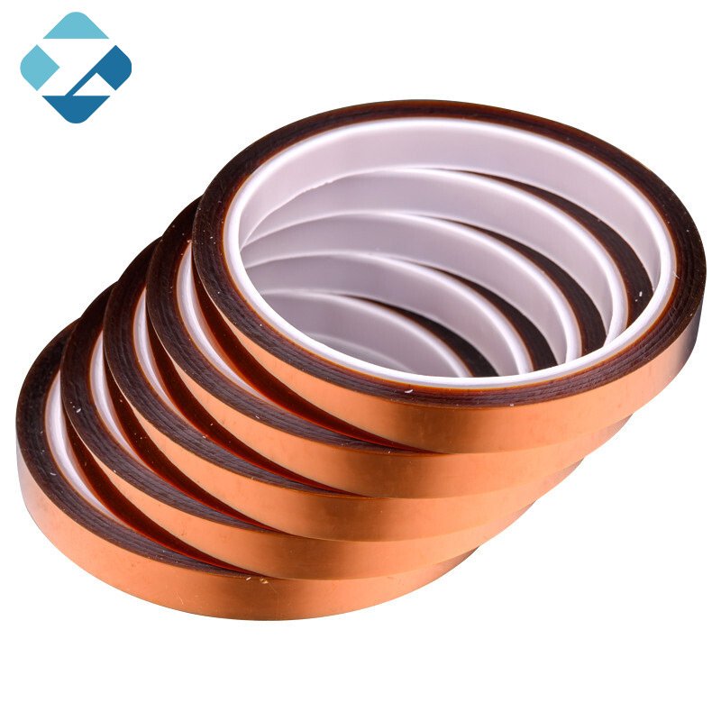 Heat resistant waterproof silicone kaptone polyimide tape 200m gold finger polyimide film adhesive tape for PCB protect