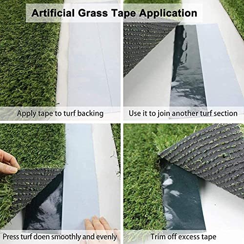 Artificial Self Adhesive Dark Green Grass Tape Turf Carpet Jointing Fixing Mat Rug Lawn Seam Tape Connecting False Grass