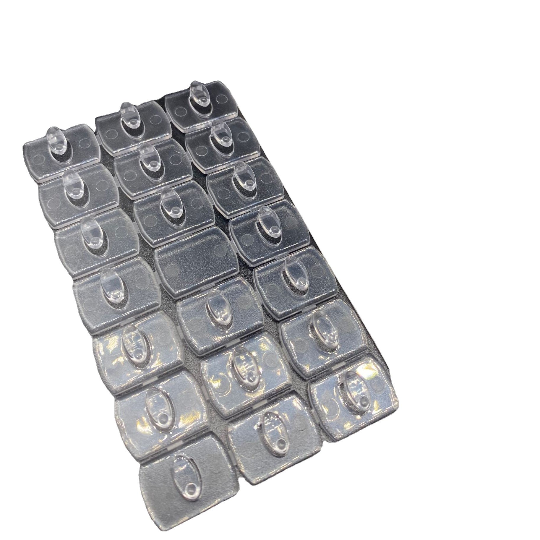 Removable Transparent clear 20 small cable clips 24 no trace adhesive plastic hook adhesive hook size 2*1cm