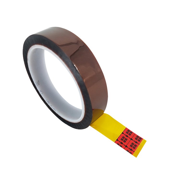 heat resist self adhesive gold finger PI tape amber silicone adhesive polyimide film tape