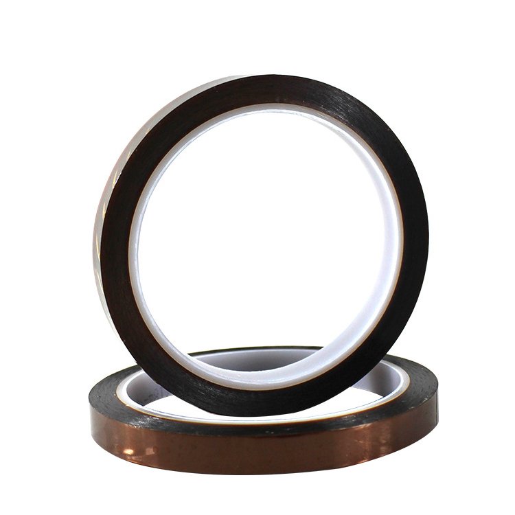 heat resist self adhesive gold finger PI tape amber silicone adhesive polyimide film tape