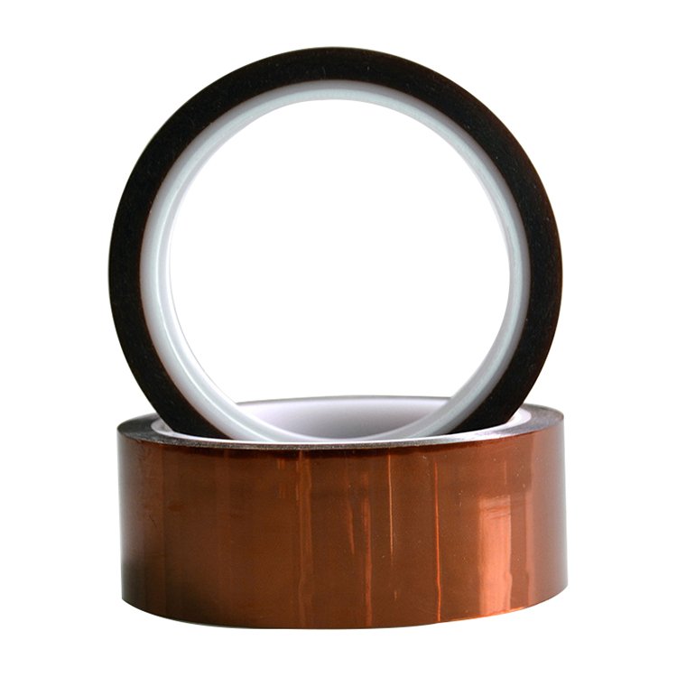 heat resist self adhesive gold finger PI tape amber silicone adhesive polyimide film tape