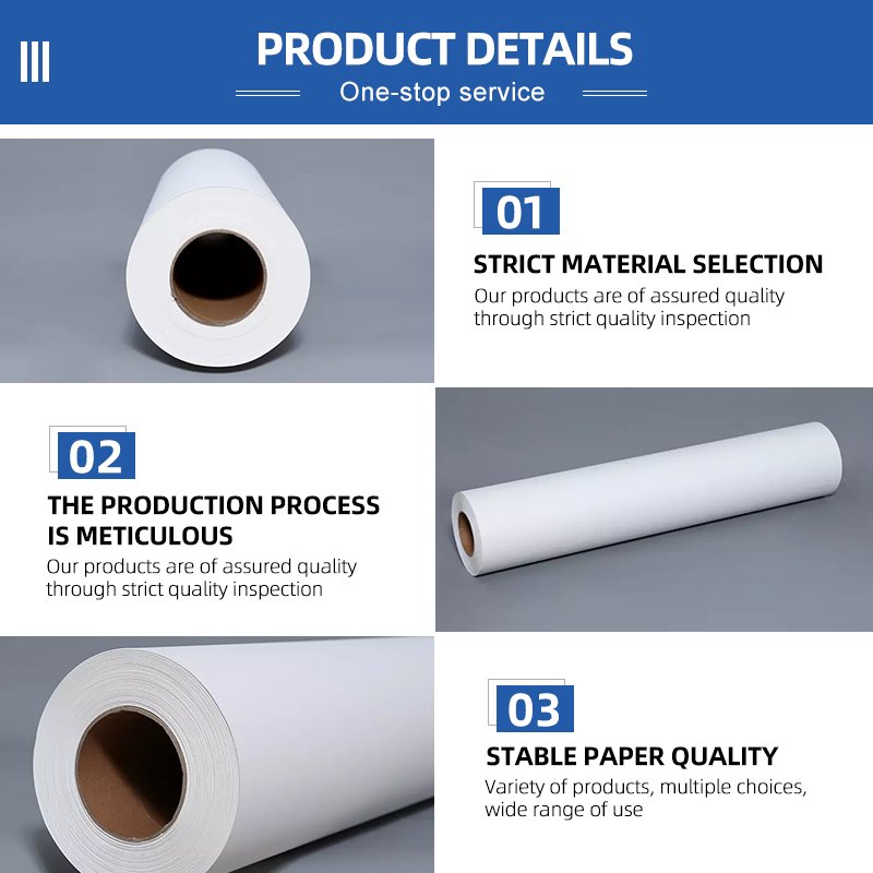 wholesale adhesive sublimation transfer printing paper roll 100gsm