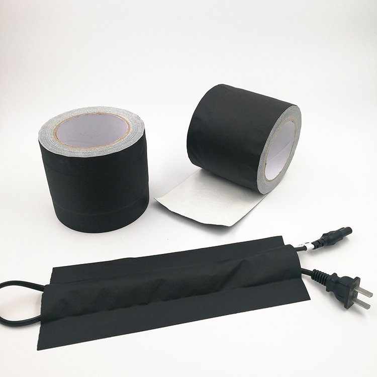 Quick adhesion easily hand-tear single side black and yellow strips tunnel cables secure cable protection tape