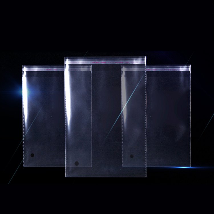 clear or custom printed self adhesive opp cellophane bag