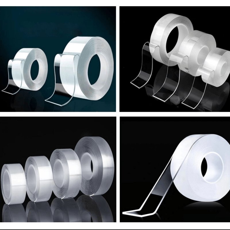 Double Sided Washable Adhesive Tape Strong Viscosity Transparent Self Adhesive Rug Carpet Gel Nano Tape
