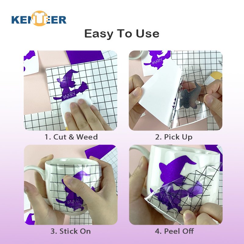 Clear Vinyl Transfer Paper Tape Roll-Alignment Grid Application Tape for Self Adhesive Vinyl Tape for Signs Windows Stickers