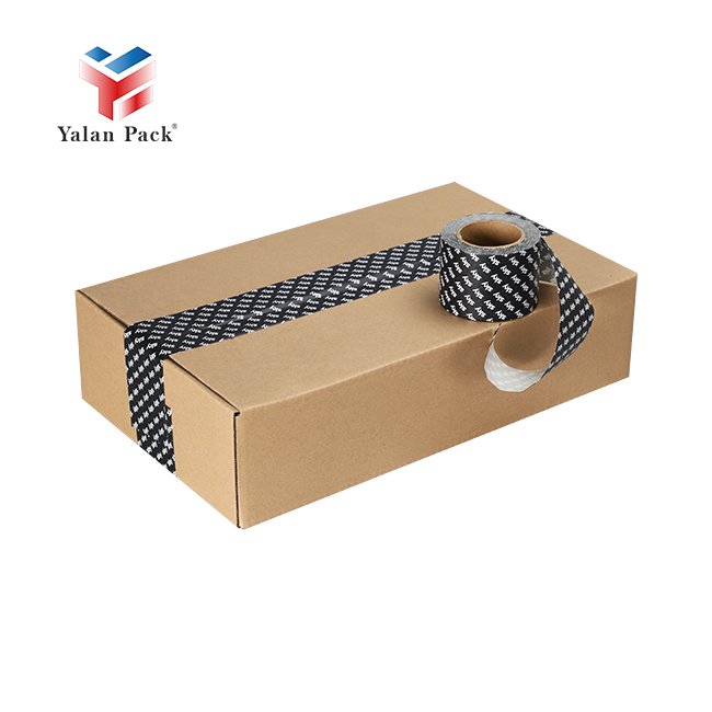 Custom Logo Eco-Friendly Biodegradable Kraft Paper Packaging Tape Recyclable Writable Packing Adhesive Sealing Tape