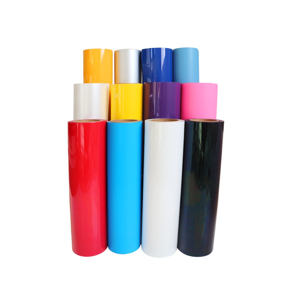 Tiansheng easy weeding colorful PU adhesive cutting vinyl transfer film roll Vinilo Textil