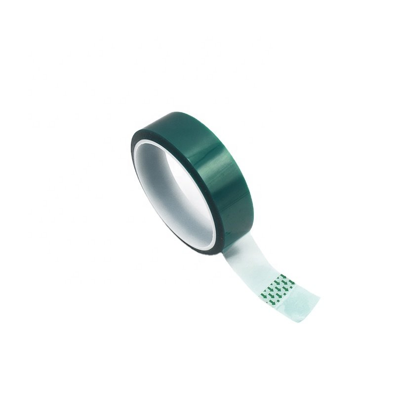 Green PET Film Coated Polyester Jumbo Roll Masking Tape 10mm Single-Sided Heat-Resistant Strong Pressure Sensitive Single-Sided