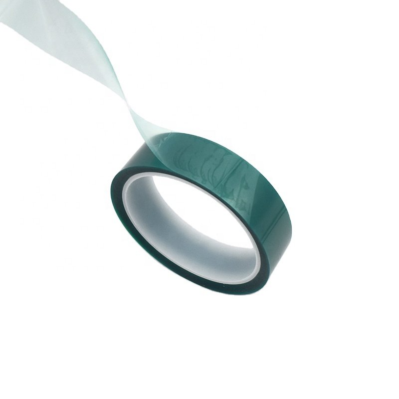 Green PET Film Coated Polyester Jumbo Roll Masking Tape 10mm Single-Sided Heat-Resistant Strong Pressure Sensitive Single-Sided