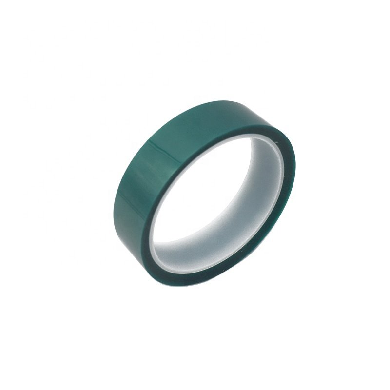 Green PET Film Coated Polyester Jumbo Roll Masking Tape 10mm Single-Sided Heat-Resistant Strong Pressure Sensitive Single-Sided