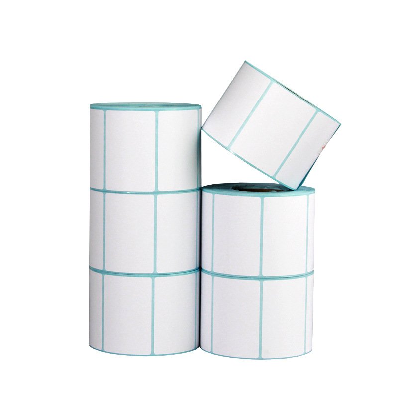Factory direct supply Three proof thermal paper roll blank label Adhesive Sticker white /yellow/blue or as your request
