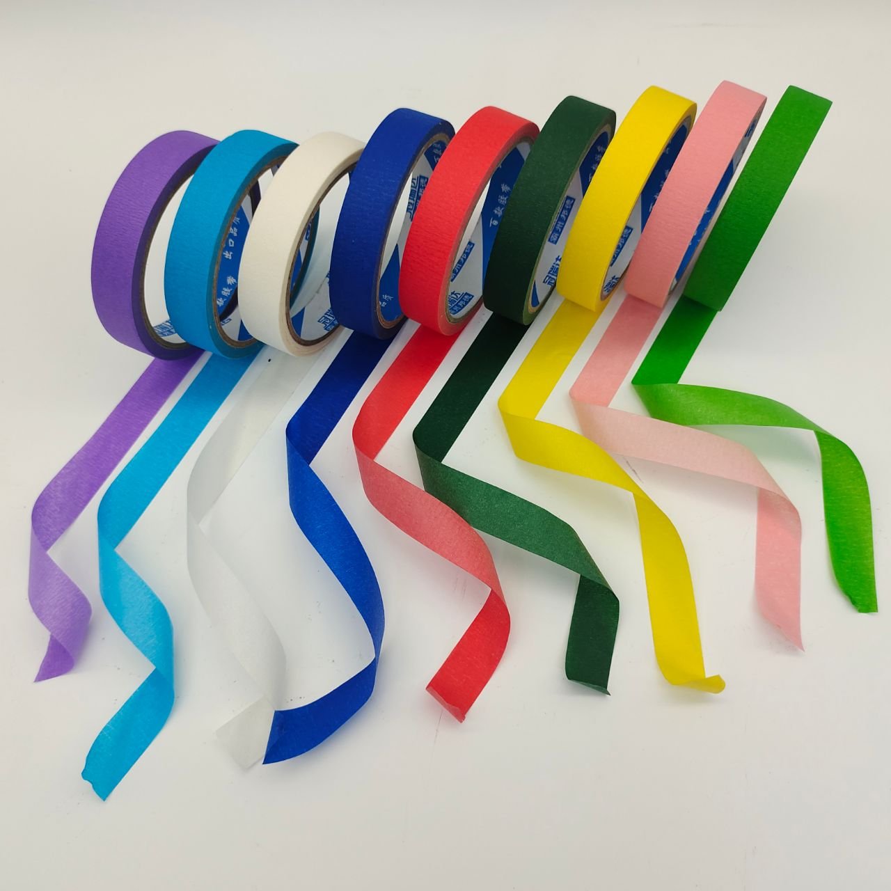 Wholesale white yellow black in high viscosity pre taped masking paper adhesive tape for car spray paint