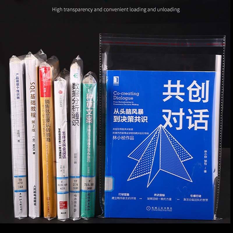 Customized Wholesale Transparent Cellophane Clear Poly Plastic Bag Self Adhesive Bopp Opp Bag For Books Jewelry Clothing