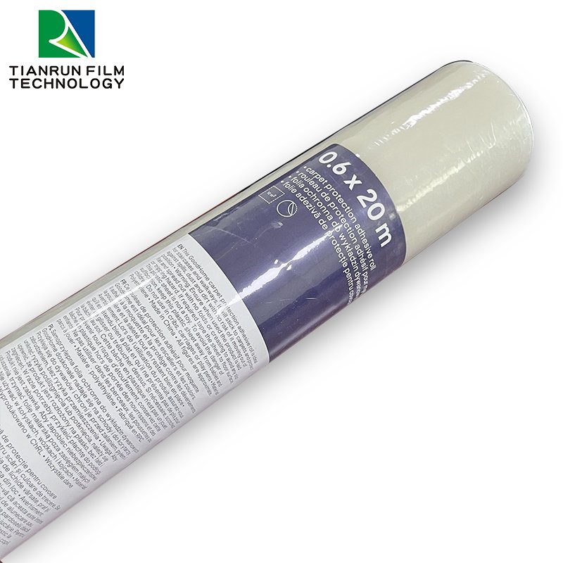 60 micron self adhesive temporary protective film carpet cover protector roll