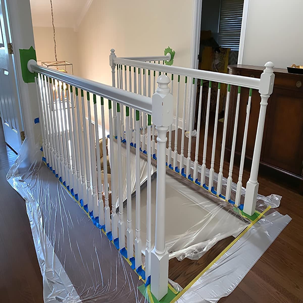 Bailida Pre-Taped Adhesive Plastic Painting Drop Masking Film for Furniture,Wall, Car painting