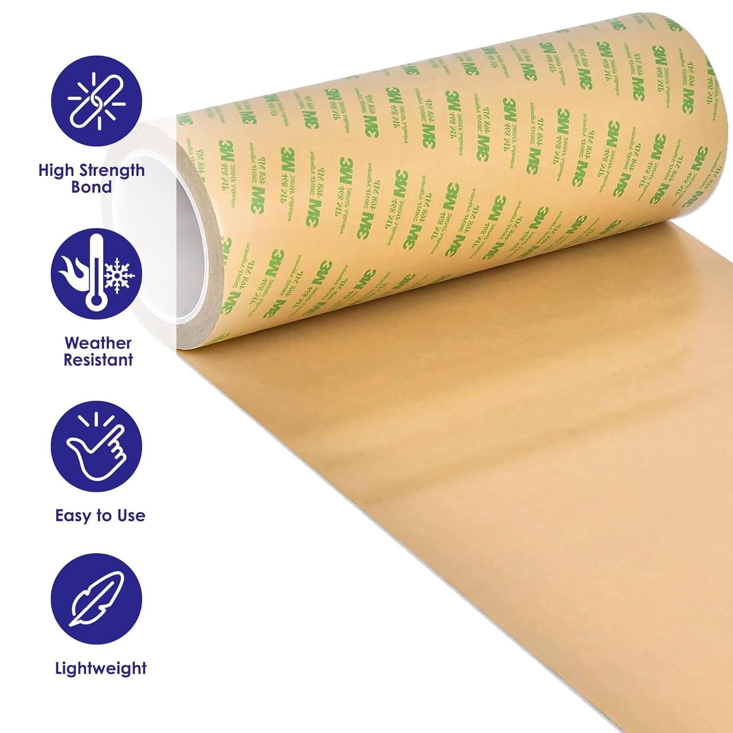 12 inch Roll 3M 467MP Double Sided 200MP Adhesive Transfer Tape 12in x 60yd
