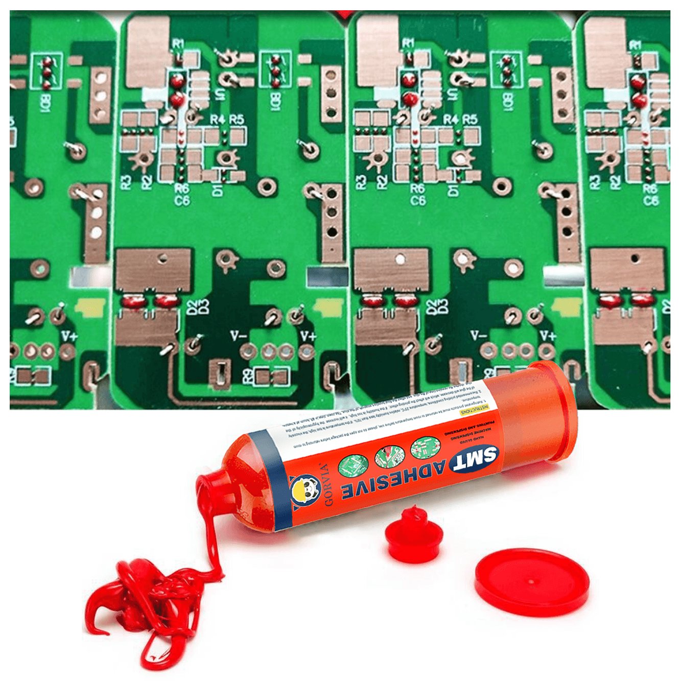 Adhesives & Sealants High Heat and Moisture Resistant SMT Red Adhesive