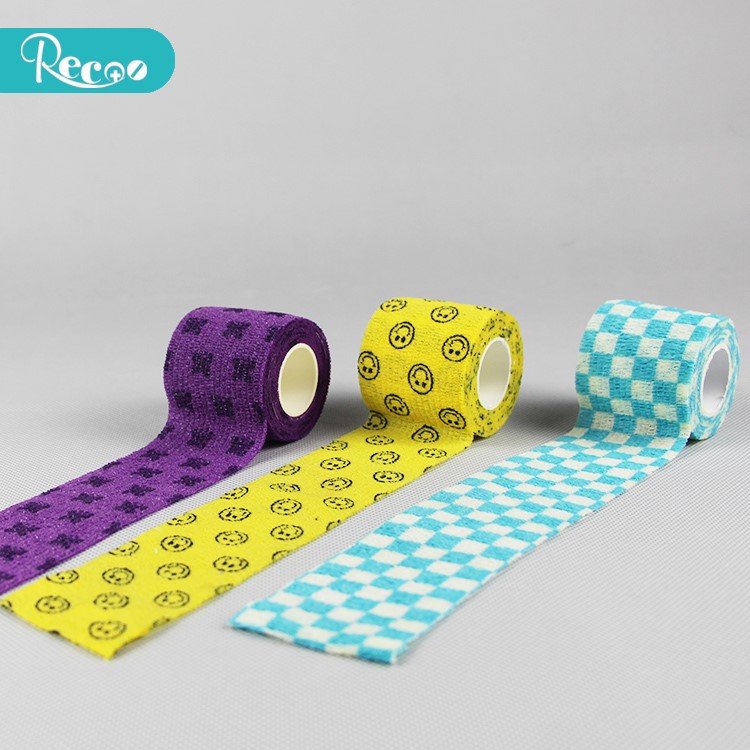 Top quality Cohesive Vet Equine Wrap Easy Tear Latex Free Self Adhesive Bandage Wrap with Non-woven fabric for Horse