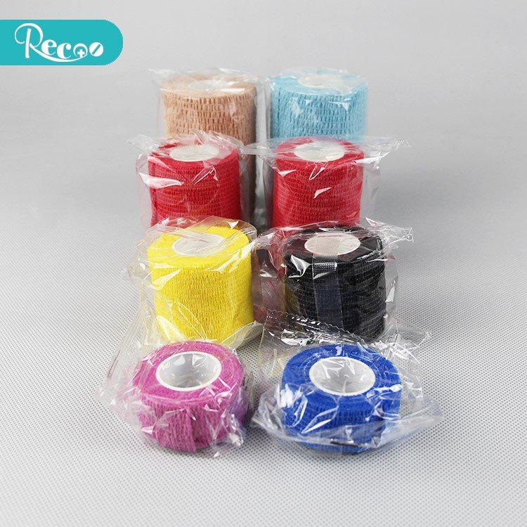 Top quality Cohesive Vet Equine Wrap Easy Tear Latex Free Self Adhesive Bandage Wrap with Non-woven fabric for Horse