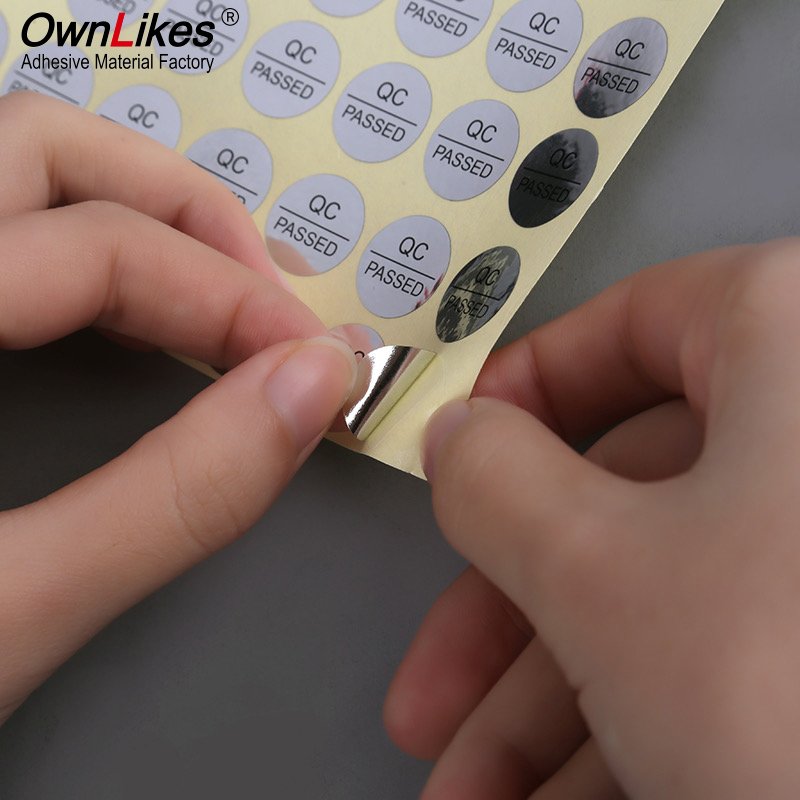 Ownlikes 2023 inkjet sticker paper roll High Quality Self Adhesive 25 Mic Glossy Silver Pet For Sticker Film Label