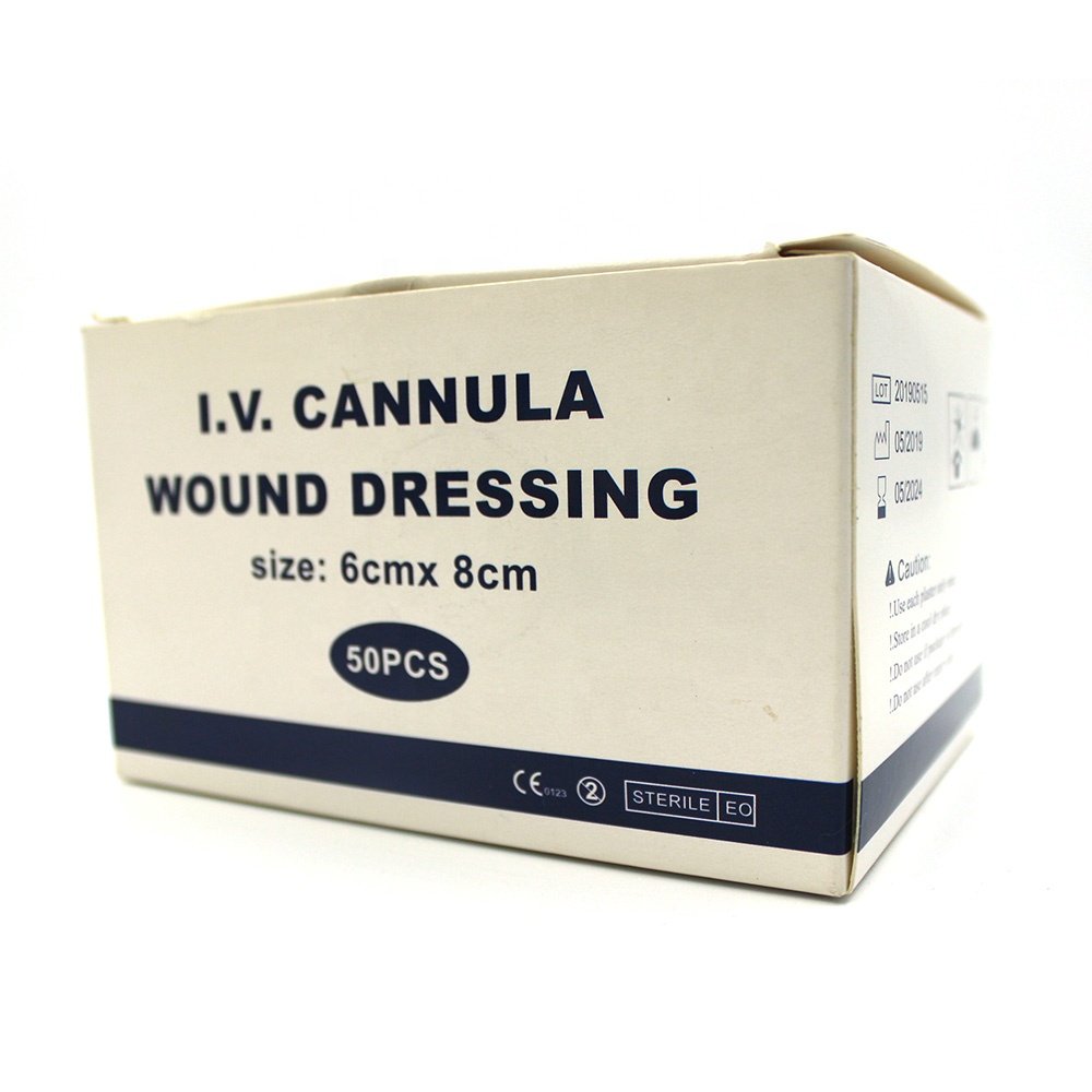 medical supplies 50pcs/box 6*8cm Band Aid Bandage Non-woven Medical Adhesive Wound Dressing non-woven IV cannula dressing