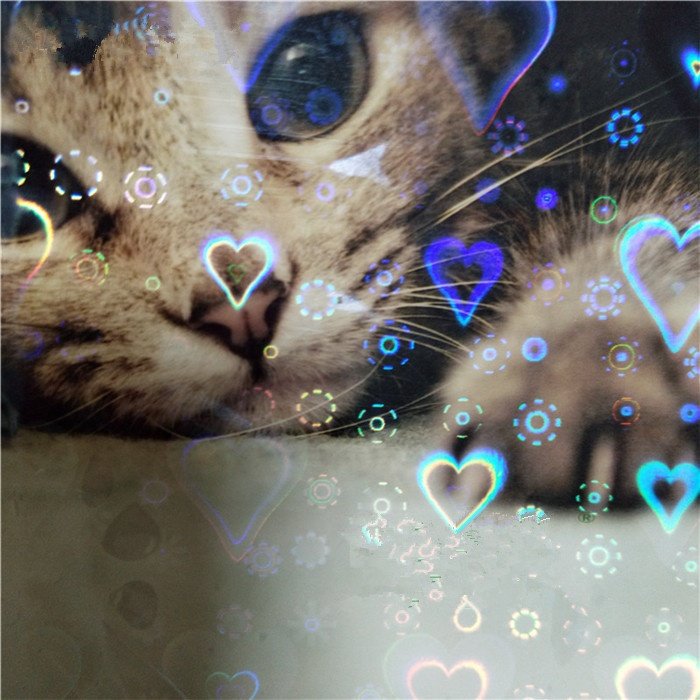 Self Adhesive vinyl sticker holographic heart laminate sheets cold lamination film