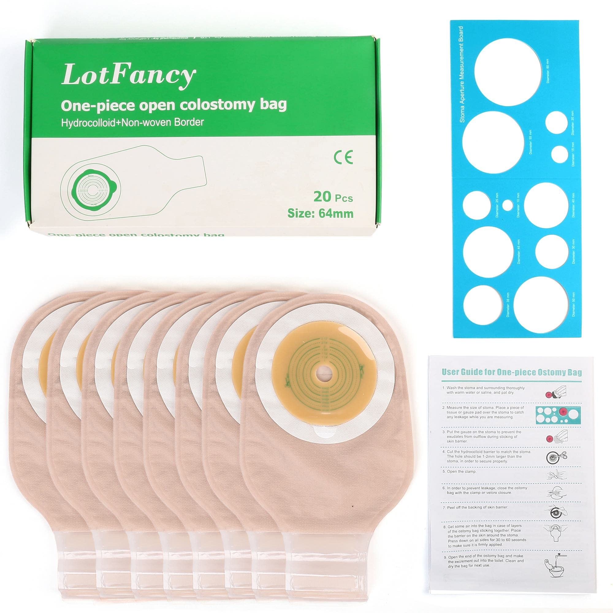 Adhesive Nonwoven Portable Reusable One Piece Medical Disposable Stoma Colostomy Bags Cover Ostomy Bags