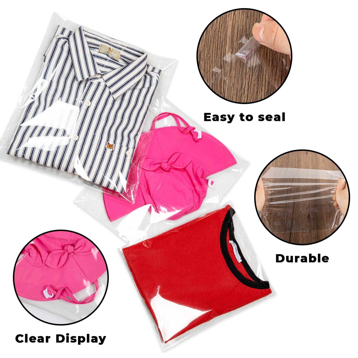 Transparent Clear Self adhesive Bag Thick Cello Cellophane Self Sealing Small Plastic OPP Bags Candy Cookie Package storage Bag