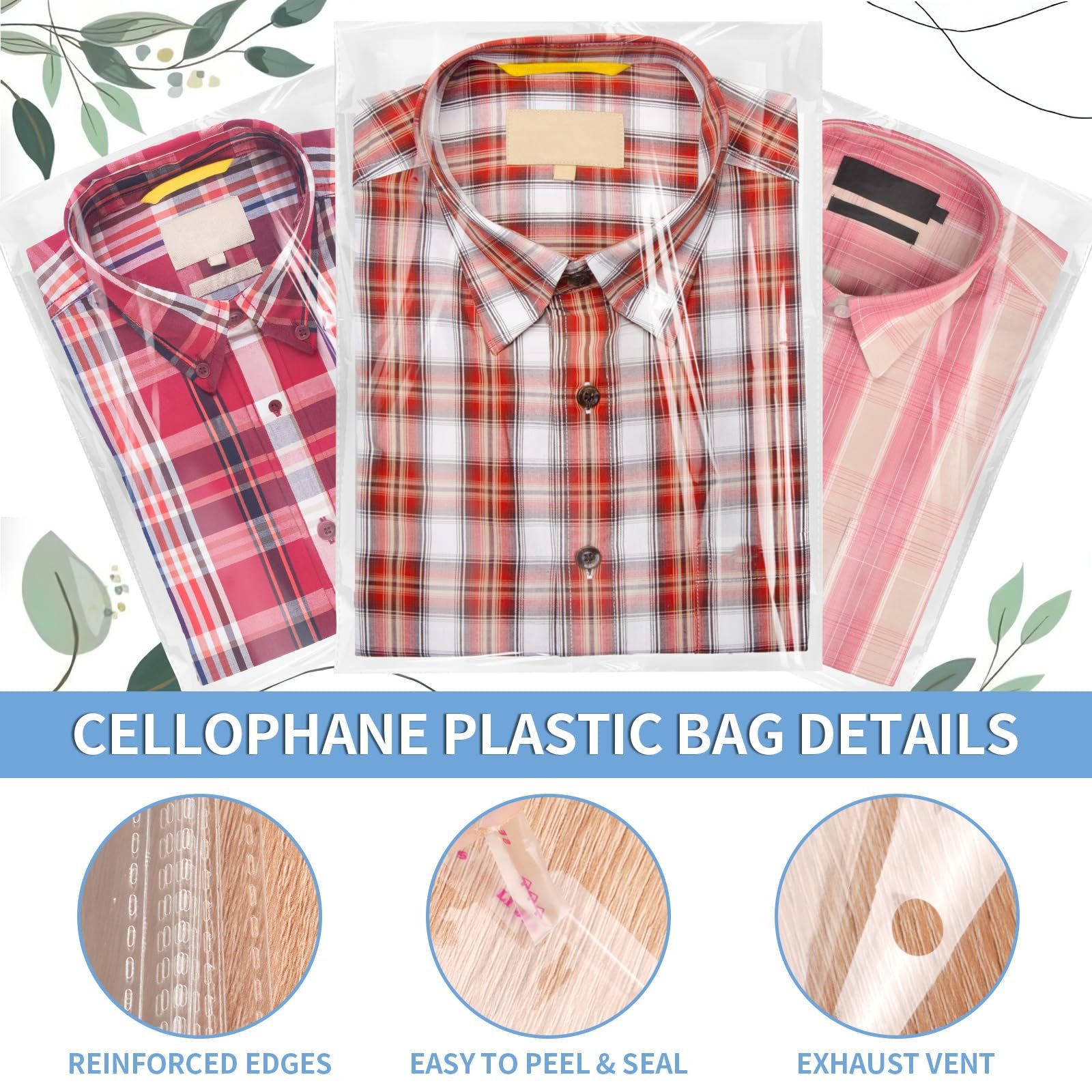 Factory Direct Sale Cellophane Clear Adhesive Packing Idpe Opp Self Adhesive Transparent Clear Plastic Bag