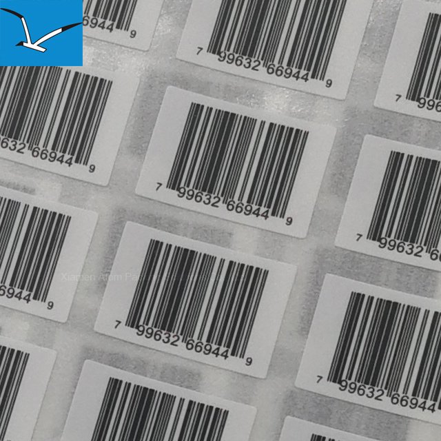 1x 1/2 inch Small Adhesive Labels , Custom Barcode Paper sticker Labels with black printing