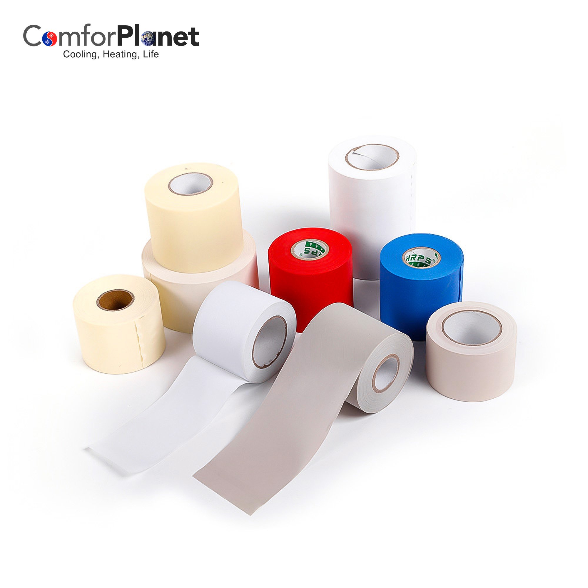 HVAC system Air conditioning pipe non adhesive PVC Pipeline Wrapping Tape without Glue