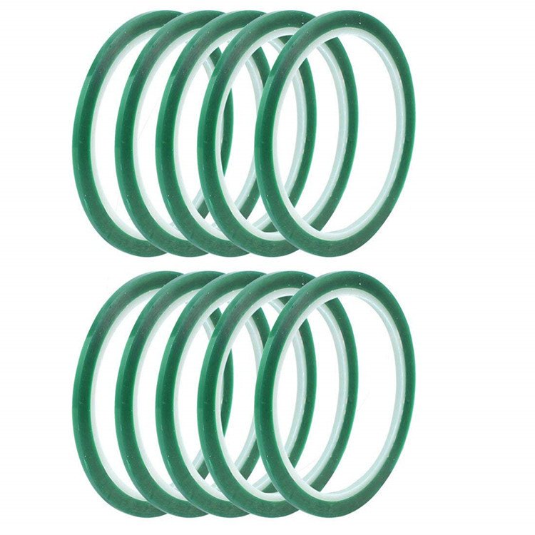 High Temperature heat resistant no residue green PET silicone polyester tape for electronic Industrial masking PCB 3D printer